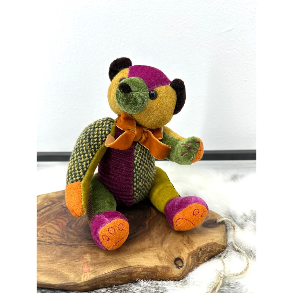 Vintage Patch Bath‎ Body Works patchwork stuffed bear small multicolor
